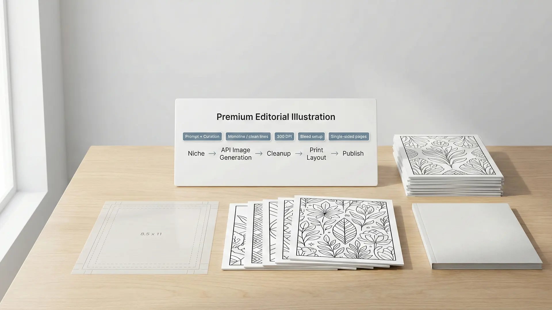 Custom Coloring Book Planning with OpenAI/Gemini APIs: Prompts → Page List